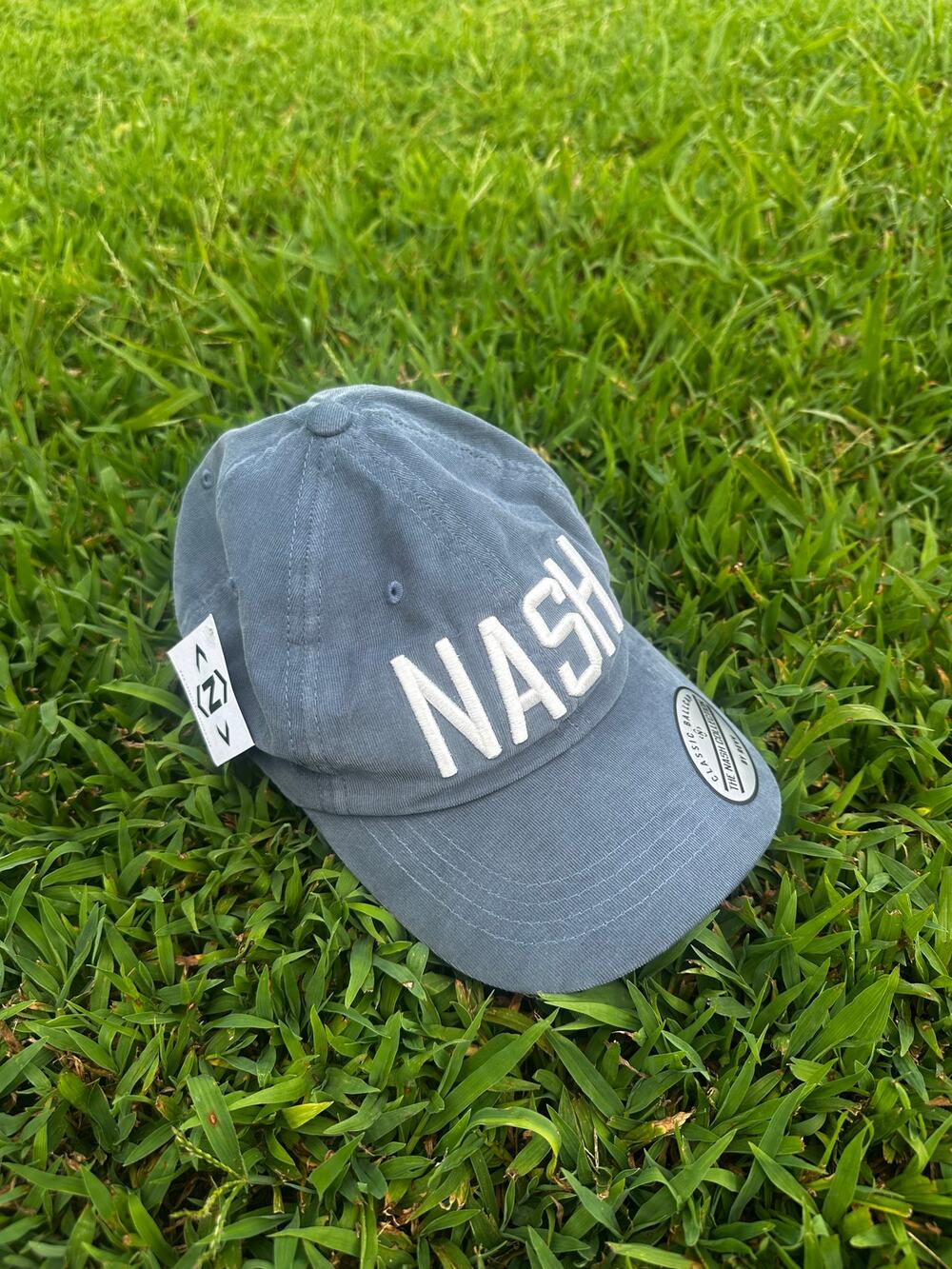 The Nash Collection NASH Original Ball Cap Gray White Embroidered Hat NWT